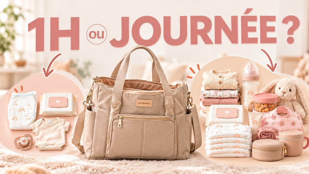 Que mettre dans un sac à langer selon la durée de la sortie ?